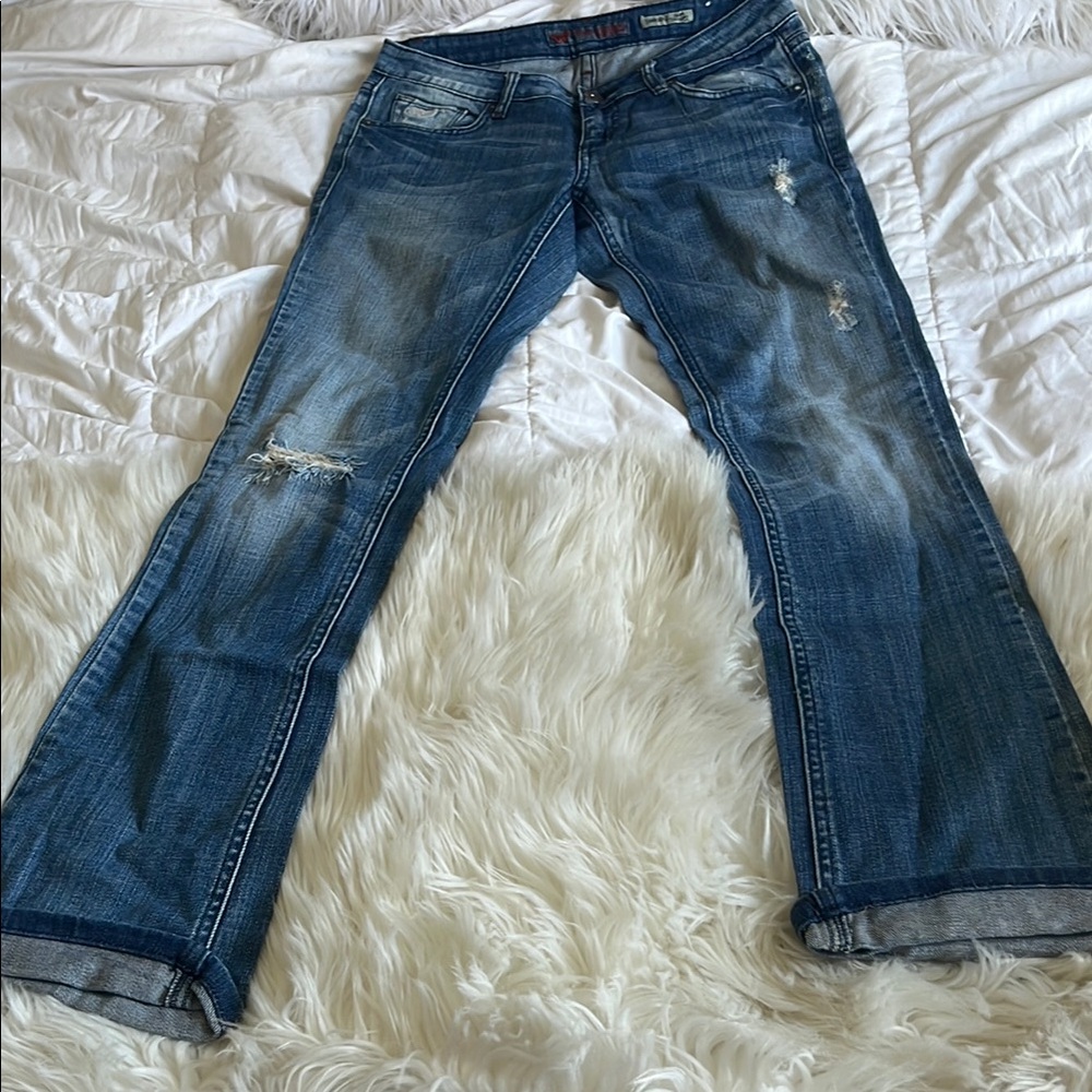Chip & Pepper Blue Flare Wide Leg Jeans